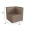 Flash Furniture Bright Beginnings Commercial Grade Modular Classroom Soft Seating, 1-Seater Corner Chair, Neutral Vinyl MK-ME15716-GG - alternate 10